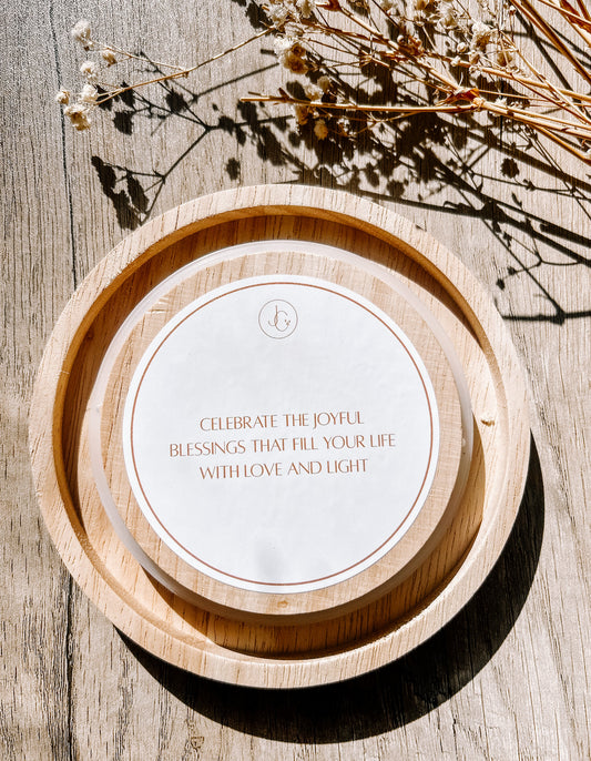 Celebrate the joyful blessings that fill your life with love and light - Personalised Gift Label